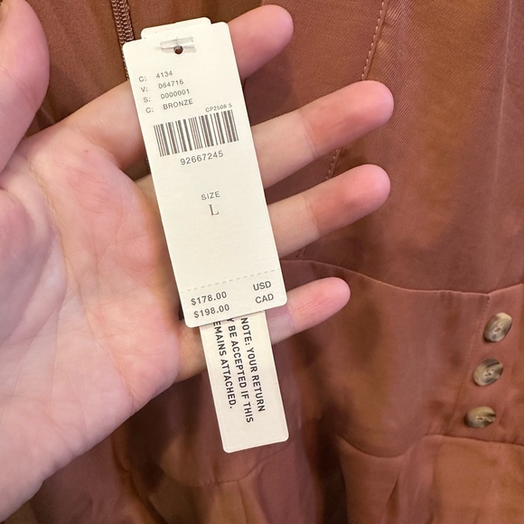 Anthropologie | BY ANTHROPOLOGIE SLEEVELESS V-NECK PINAFORE ROMPER | Large | NWT - Picture 7 of 11